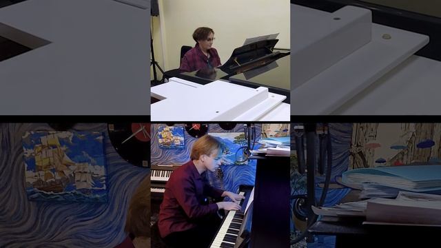 В ДУЭТЕ с преподавателем! | П. Мориа - Менуэт | Дуэтю! | #shorts #piano #music