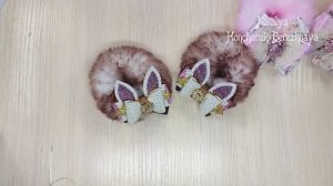 Меховые резинки на пучок (гульку) из репса и экокожи // My Hobby