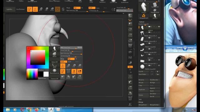 Доктор Нефарио. Скульптинг в ZBrush для 3д печати