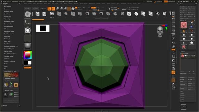 Holes Surface TTH Tools plugin for Zbrush Demo