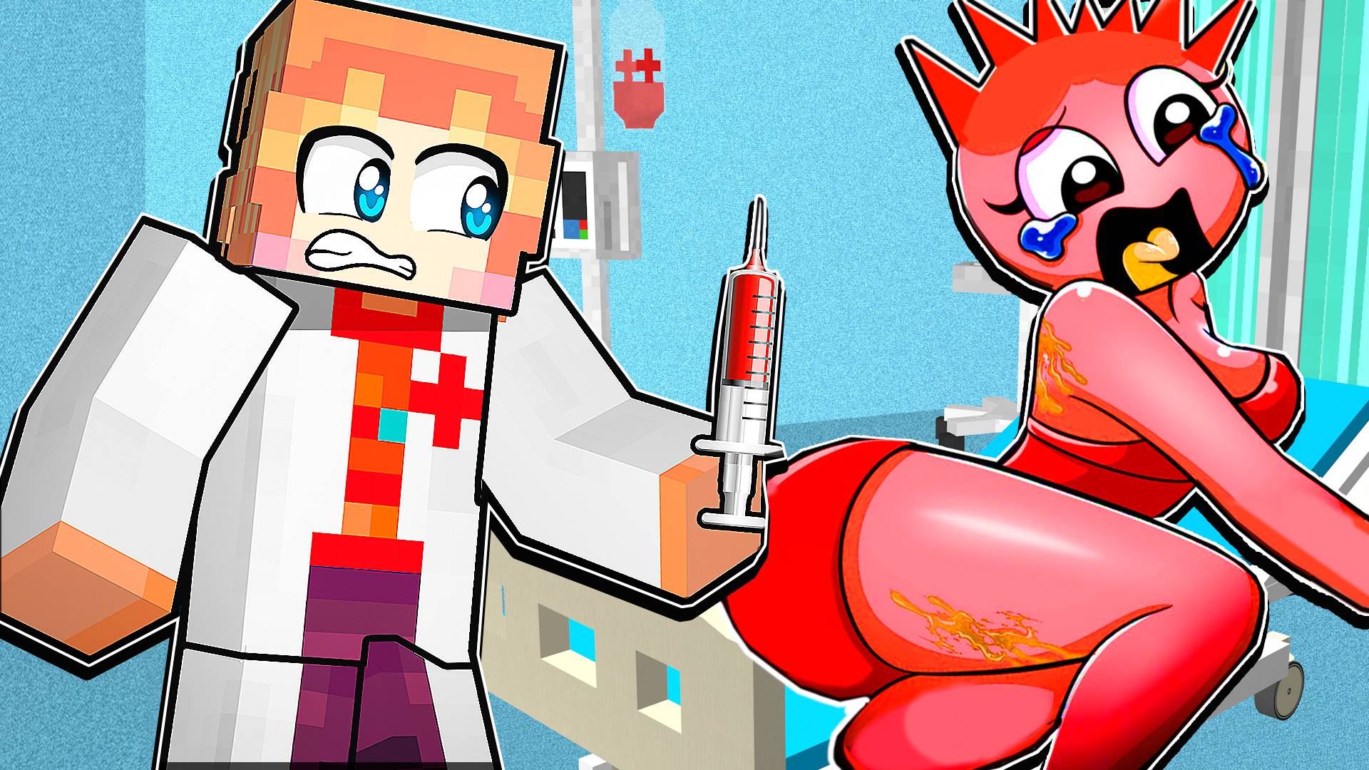 СДЕЛАЛ УКОЛ КРАСНОЙ ДЕВУШКЕ СПРУНКИ РЭДДИ В МАЙНКРАФТ! ПЧОЛА SPRUNKI INCREDIBOX MINECRAFT