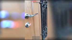 Дверь входная (терморазрыв) для загородного дома, с ковкой и стеклопакетом