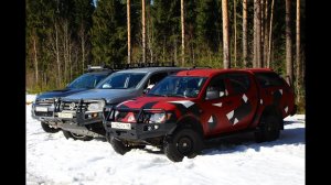 Тест драйв на бездорожье Hilux, Amarok, L200 (off road)