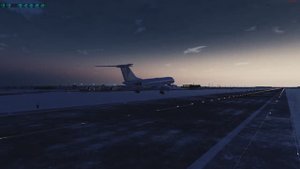 X-Plane 12. TU-134B-3. Landing
