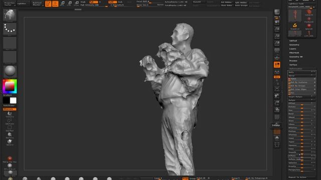 Два способа создать толщину в Zbrush (720p)