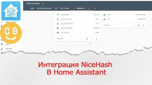 Интеграция NiceHash в Home Assistant