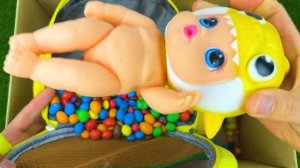 НОВАЯ коллекция baby shark для смешивания конфет M&Ms ASMR