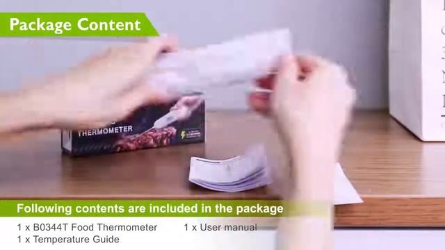 B0344T FOLDABLE FOOD THERMOMETER PROMOTION VIDEO