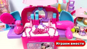 Играем в игрушки из мультиков ! Микки Маус ! Косметика для девочек ! Видео для детей