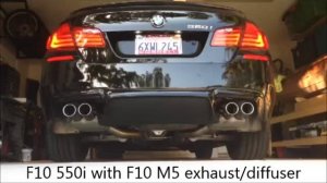 F10 550i with F10 M5 exhaust and diffuser
