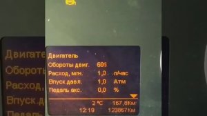 Переоборудованный КАМАЗ 5490 на газодизель. Работа на холостых оборотах.