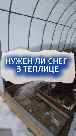 НАДО ЛИ КИДАТЬ СНЕГ В ТЕПЛИЦУ