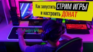 Как запустить стрим игры и настроить донат