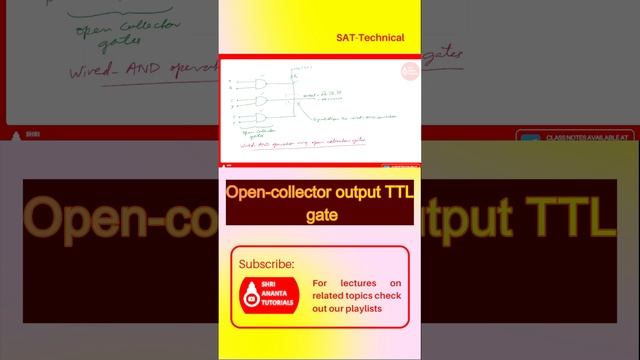 Open collector output TTL gate #electronicsengineering #digitalelectronicslectures  #ttl #rtl #dtl