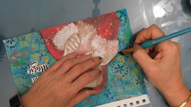 Napkin Art Journal Tutorial- Use Gel Prints to Choose Background Color Scheme смотреть онлайн