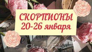 СКОРПИОНЫ. Неделя 20 - 26 января.