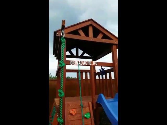 Деревянная площадка Панда Фани грейд "igragrad" смотреть онлайн