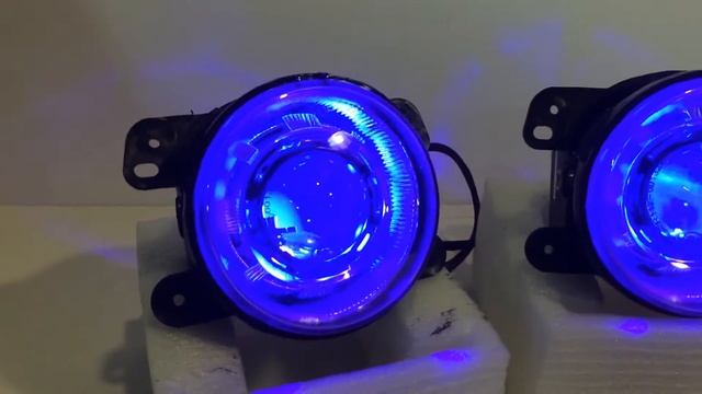 Jeep Wrangler JK Projector Fog Lights HID Blue Devil Eyes