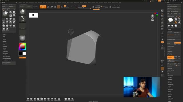 y2mate.com - Стилизованные камни в ZBrush  Установка кистей  Clip Curve Brush  CG скульптинг уроки н