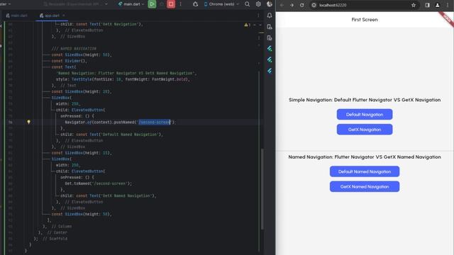 05 - Basics of Flutter Routing and Navigation _ Named vs. Simple Navigation with GetX