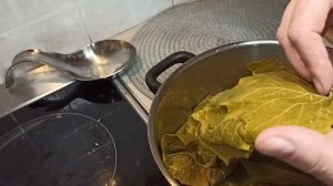 Постная долма из виноградных листьев.🍚🔪🍋.