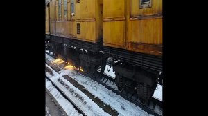 Электропоезд Ижорский Батальон ЭТ2М-091 До станции Любань и Рельсошлифовальный поезд РШП-48 Тосно