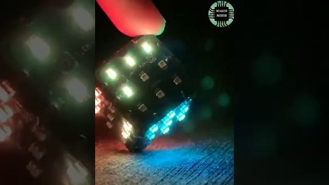 MINI LED CUBE WITH 54 PIXEL WIFI & GYROSCOPE POCO CUBE V2.0 (MAKER MIHIR)