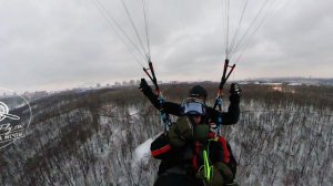 Видео полёта на параплане 5 января в парке Швейцария. Экстрим Нижний Новгород.