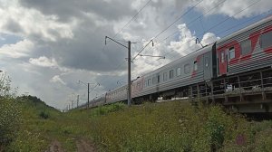 ЭП1М-402 с поездом, перегон Лудзя - Ижевск