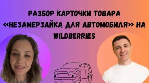 Разбор карточки товара «незамерзайка для автомобиля» на Wildberries