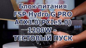 Блок питания FSP Hydro G PRO ATX3.0(PCIe5.0) 1200W - тестовый пуск