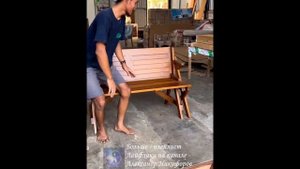 Обзор. Скамейка, превращающаяся в стол-трансформер