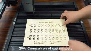 ORTUR Laser Master 3 20W Cutting Comparison Video
