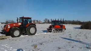 Беларус 3522 против гусеничного Беларус 2103: Перетягивание — кто победит?