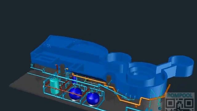3D Проектирование общеоздоровительного бассейна.