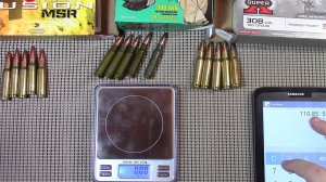 взвешиваем патроны 308