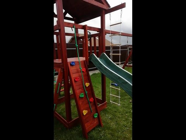 Обзор детской деревянной площадки для дачи. смотреть онлайн