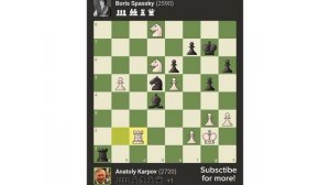 Борис Спасский против Анатолия Карпова. Командный чемпионат мира в Люцерне (Швейцария) 1985