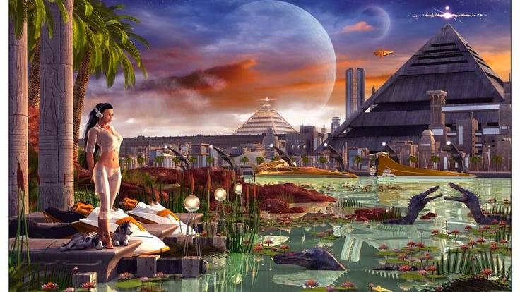 Retrofuturistic Egypt Neon Pyramids Ancient Gods and Ethnic Egyptian Modern Music