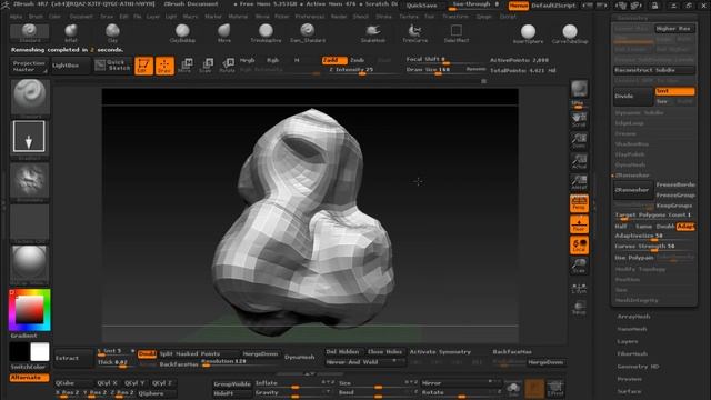 Скульптинг камней для Unity в Zbrush за час. Создание 3д камня в зибраше для Юнити by Artalasky (720