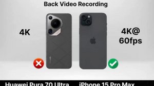 Huawei Pura 70 Ultra vs iPhone 15 Pro Max #iphone15Promax #apple