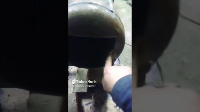 простая печь для бани из газового баллона