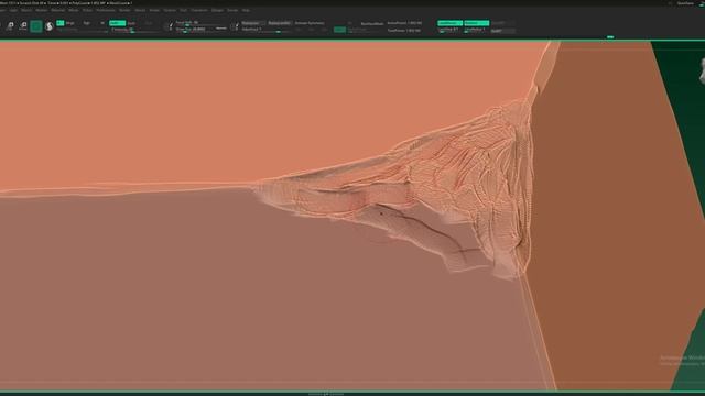 Как скульптить камень в Zbrush. (720p)