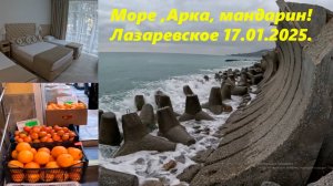 Море ,Арка, мандарин! Лазаревское  17.01.2025.🌴ЛАЗАРЕВСКОЕ СЕГОДНЯ🌴СОЧИ.