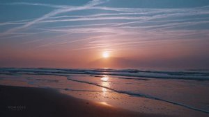 Расслабляющие звуки океана и восход солнца на острове Хилтон-Хед, холодные океанские волны