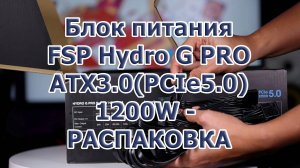 Блок питания FSP Hydro G PRO ATX3.0(PCIe5.0) 1200W - распаковка