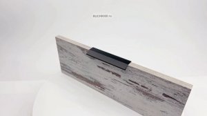 Чёрная торцевая накладная ручка для мебели L.150 мм.