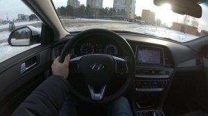 2017 Hyundai Sonata Business 2.4 GDI 6AT POV Test Drive in 4K.