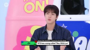 BTS Jin shares the song that reminds him of ARMYㅣSpotify Happy Bus