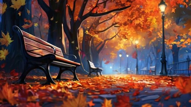 🍁Расслабляющая мелодия для здорового сна. Осеннее спокойствие: Ночь в парке🍁